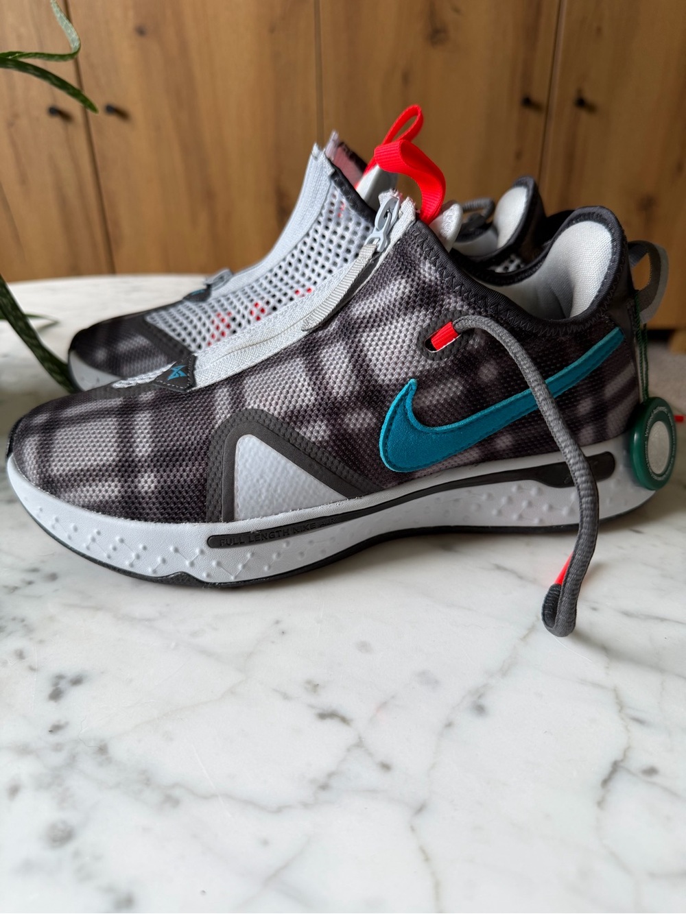 Nike Paul George PG 4 Plaid Basketball Sneakers